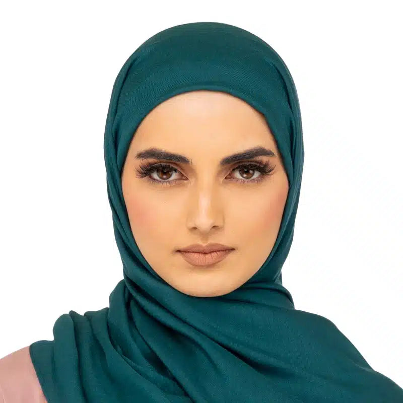 Organic Modal Hijab Dark Teal Blue