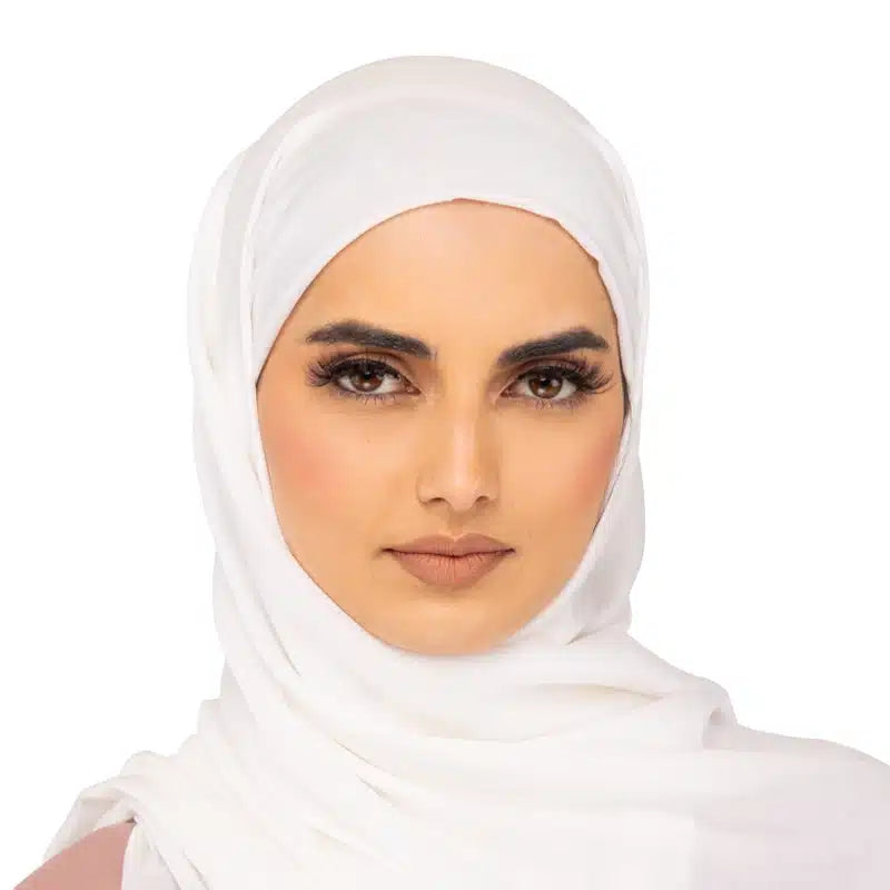 Organic Modal Hijab Pearl White