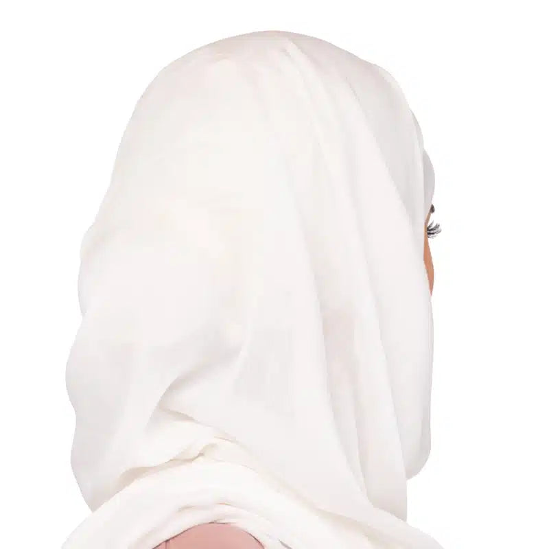 Organic Modal Hijab Pearl White