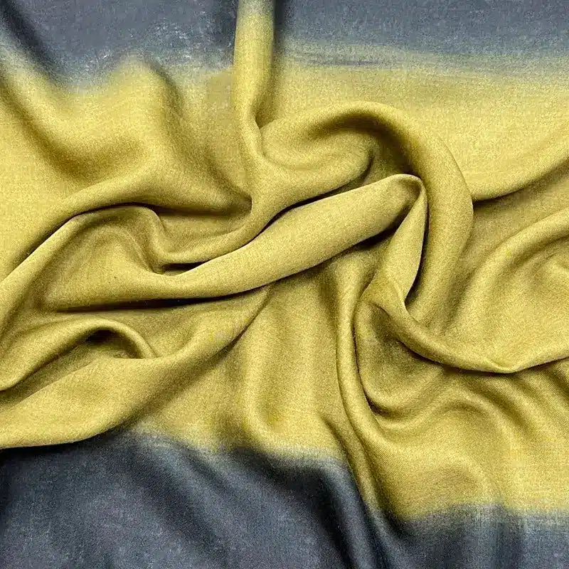 Ombre Khaki & Black Cotton Hijab