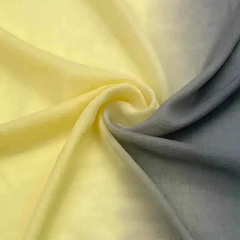 Ombre Silk Lemon & Grey Chiffon Hijab