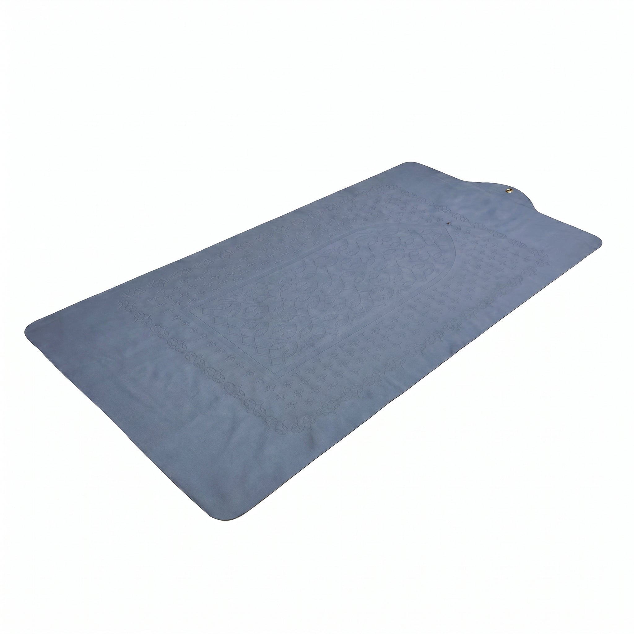 Button Fastening Roll-Up Prayer Mat Bluish Grey