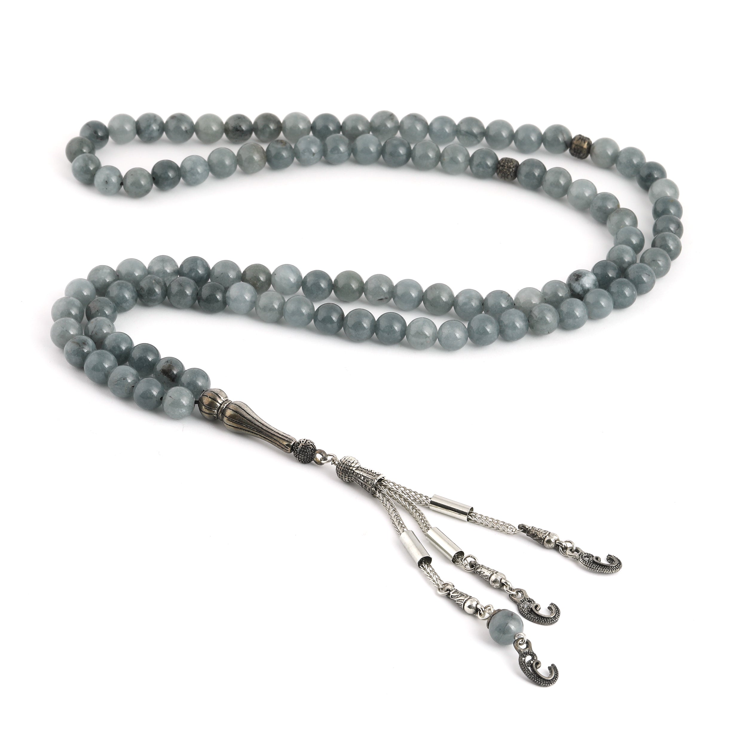 Plain Turkish 100 Bead Tasbih Tasbih Grey
