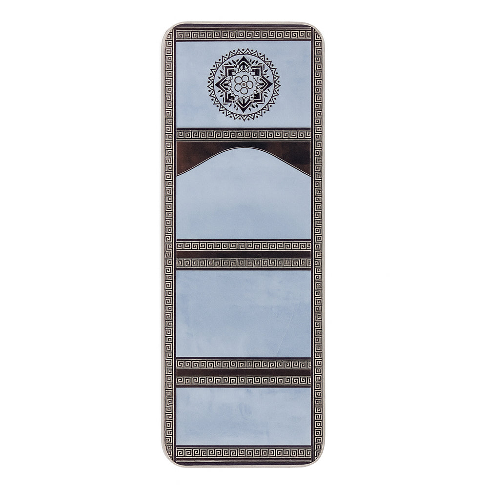 High Quality Foldable Prayer Mat Blue & Brown