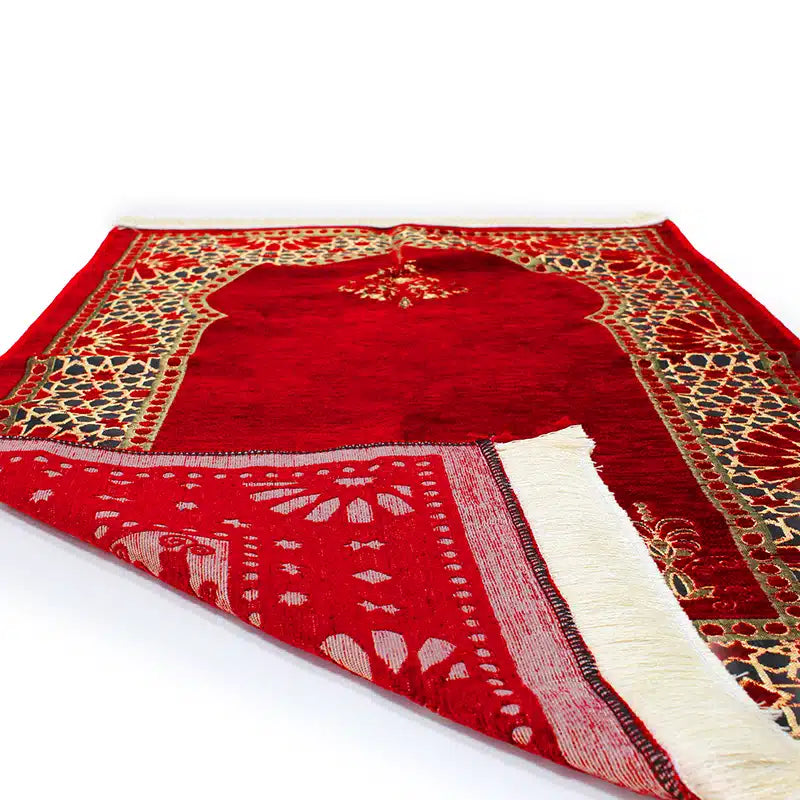 Kids Red Detailed Light Weight Prayer Mat