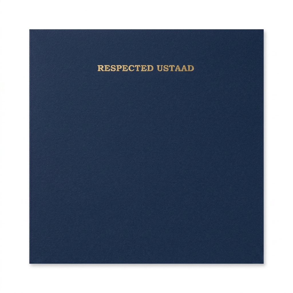 Respected Ustaad Blue Card
