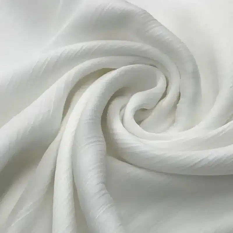 Satin Silk Jacquard White Hijab