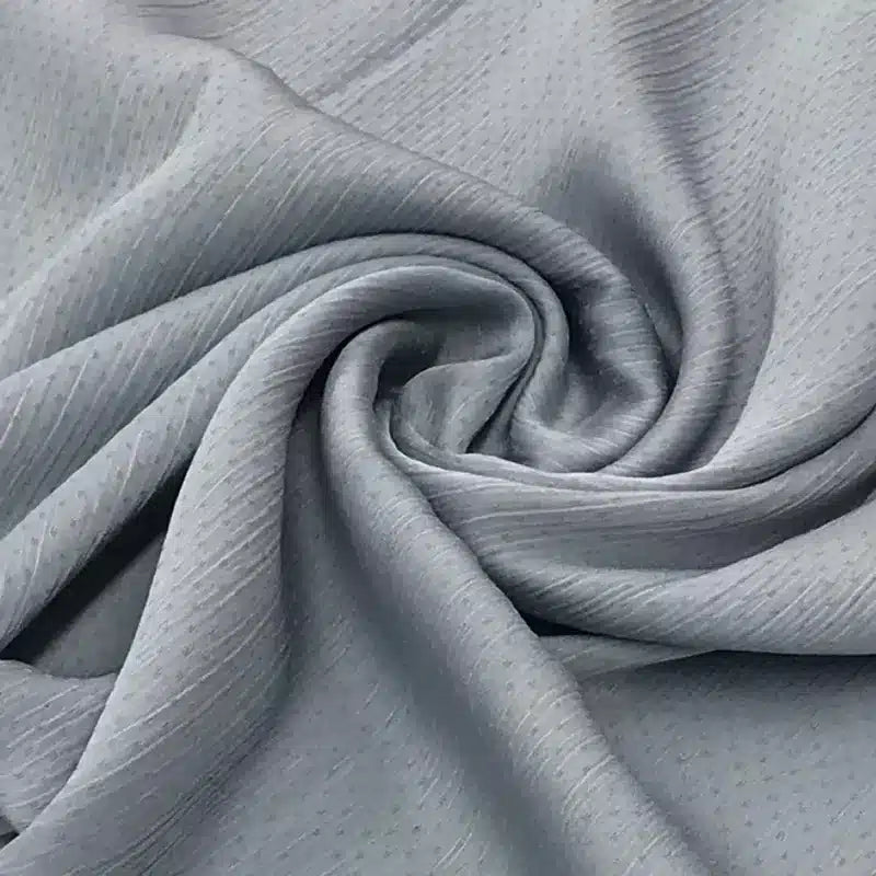 Satin Silk Jacquard Matte Grey Hijab