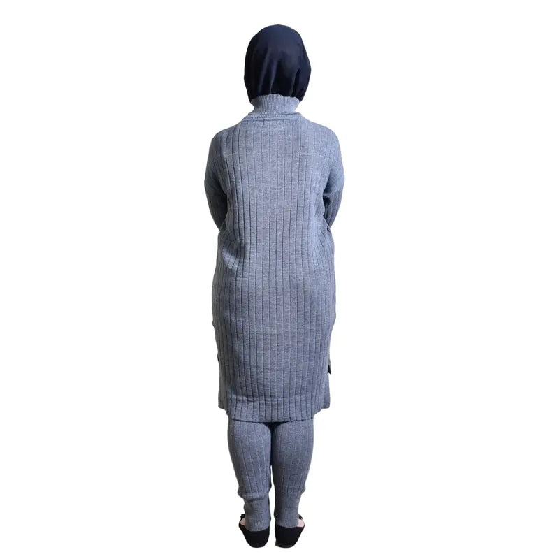 Dark Grey Self Print 2 Piece Co Ord Set