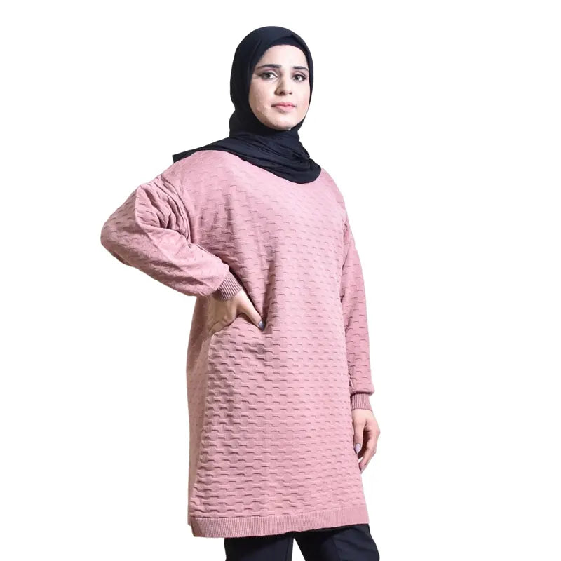 Women Self Print Light Pink Casual Shirt