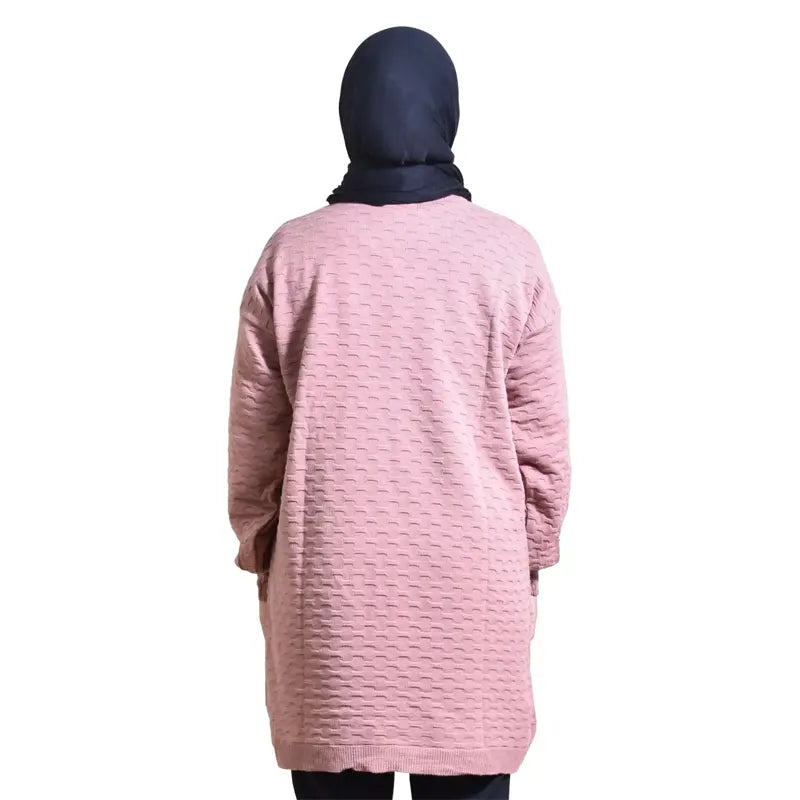 Women Self Print Light Pink Casual Shirt