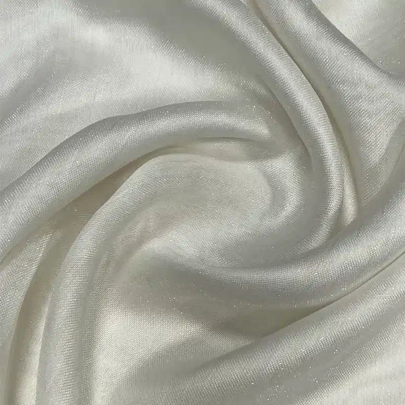 Shimmer White Viscose Hijab