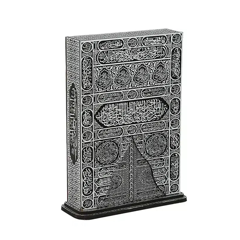 Silver Kabah Style Quran and Cover Gift Set 0491