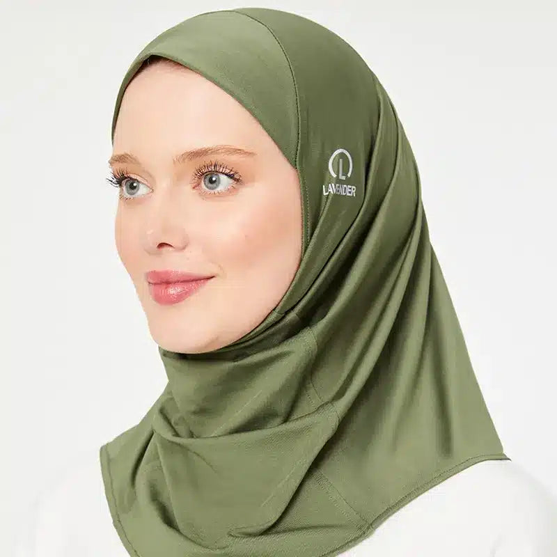 Sports Hijab Olive Green