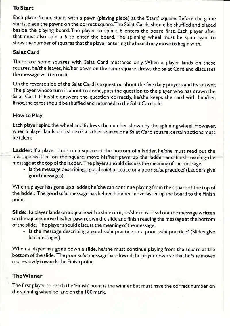 Salat Knowledge Game