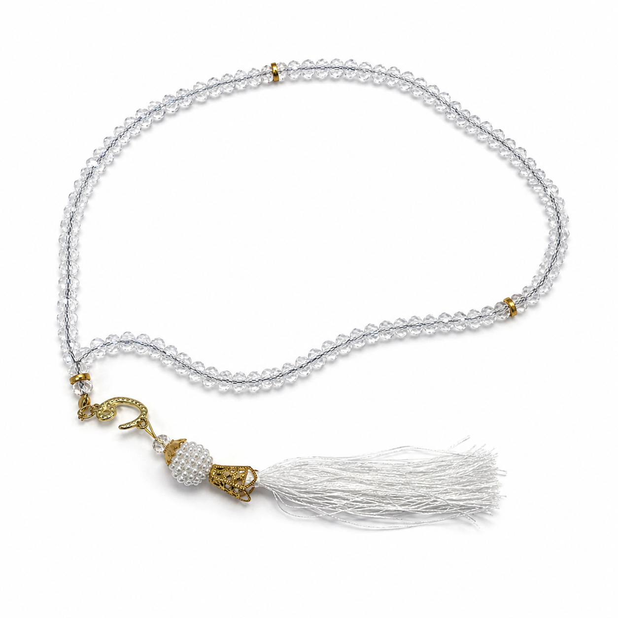 100 Bead Waw Clear Tasbih