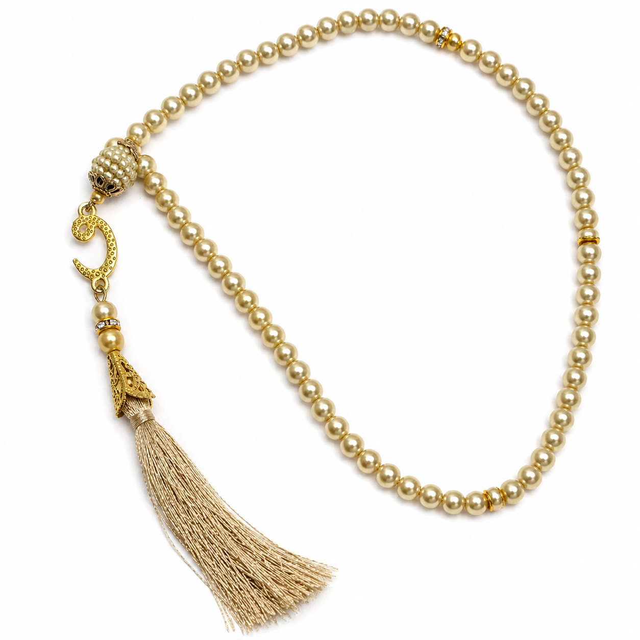 100 Bead Shimmer Gold Waw Tasbih