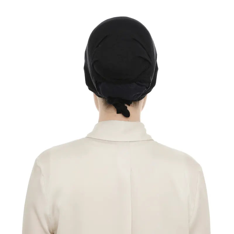 Women's Tieback Hijab Black Undercap