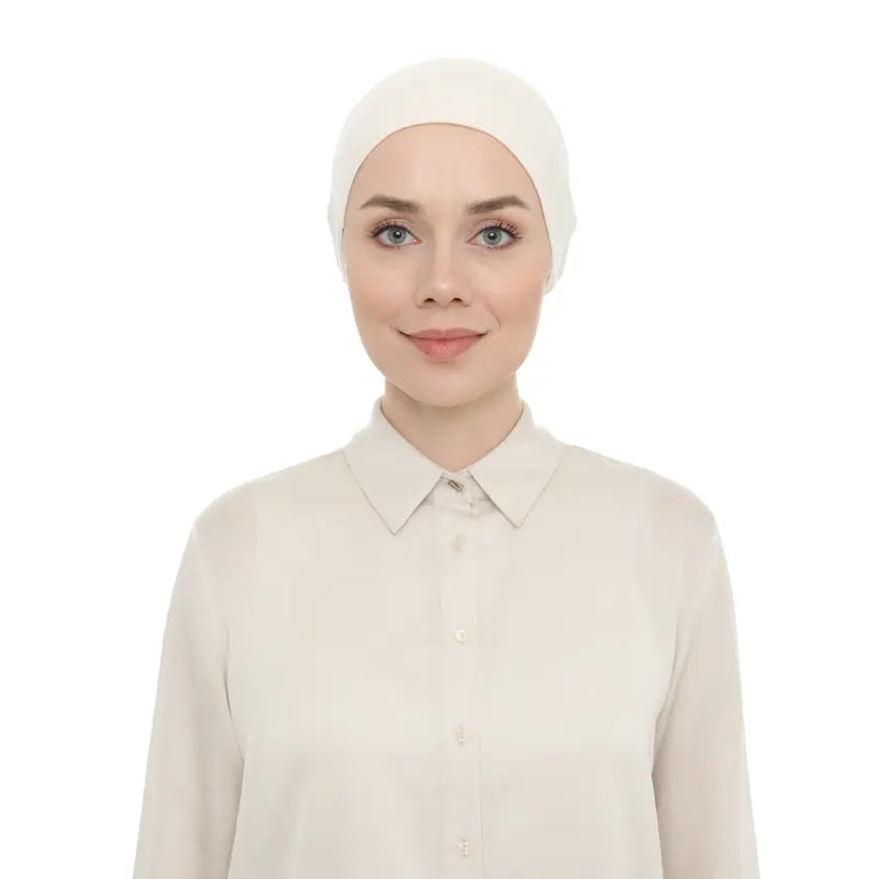 Women's Tieback Hijab Cream Undercap