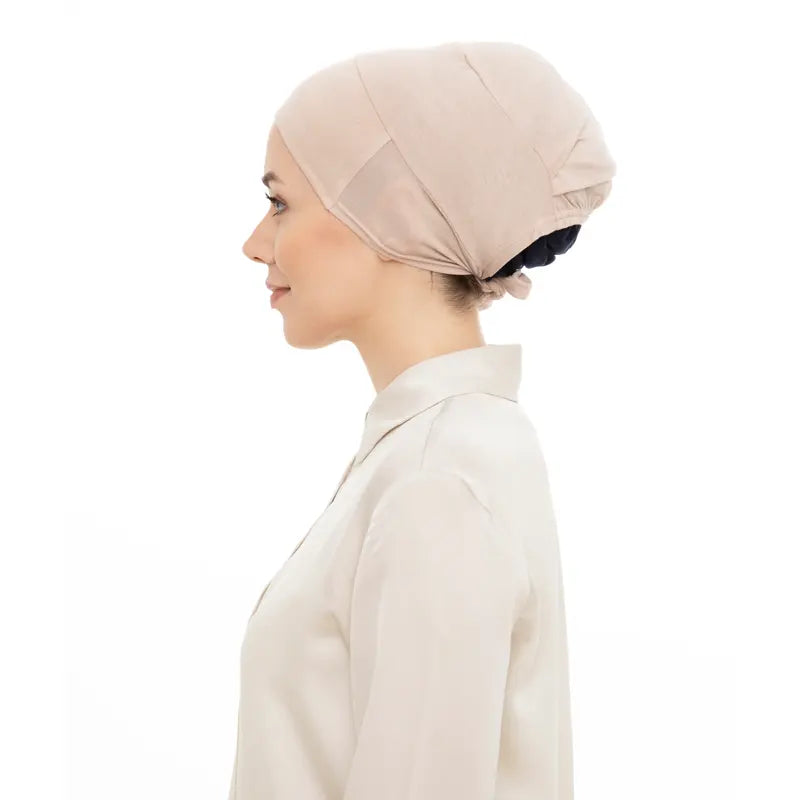 Women's Tieback Hijab Egg White Undercap