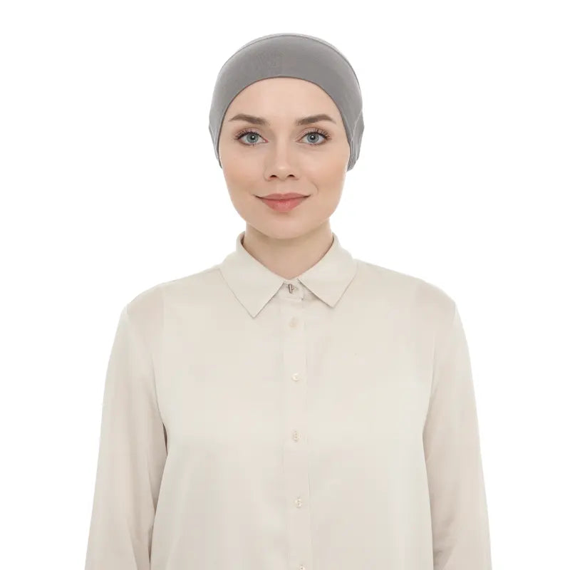 Women's Tieback Hijab Grey Undercap