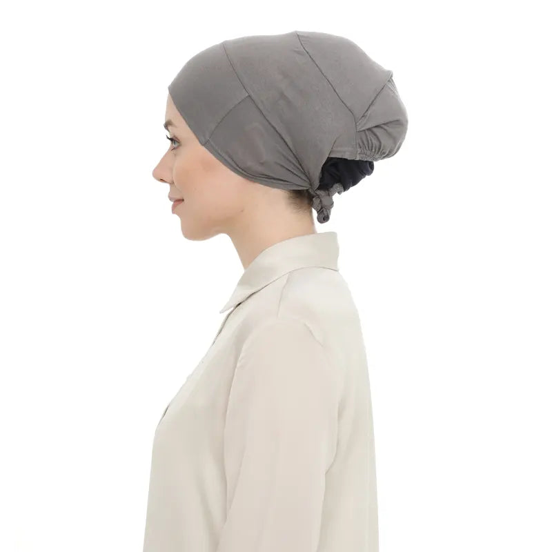 Women's Tieback Hijab Grey Undercap