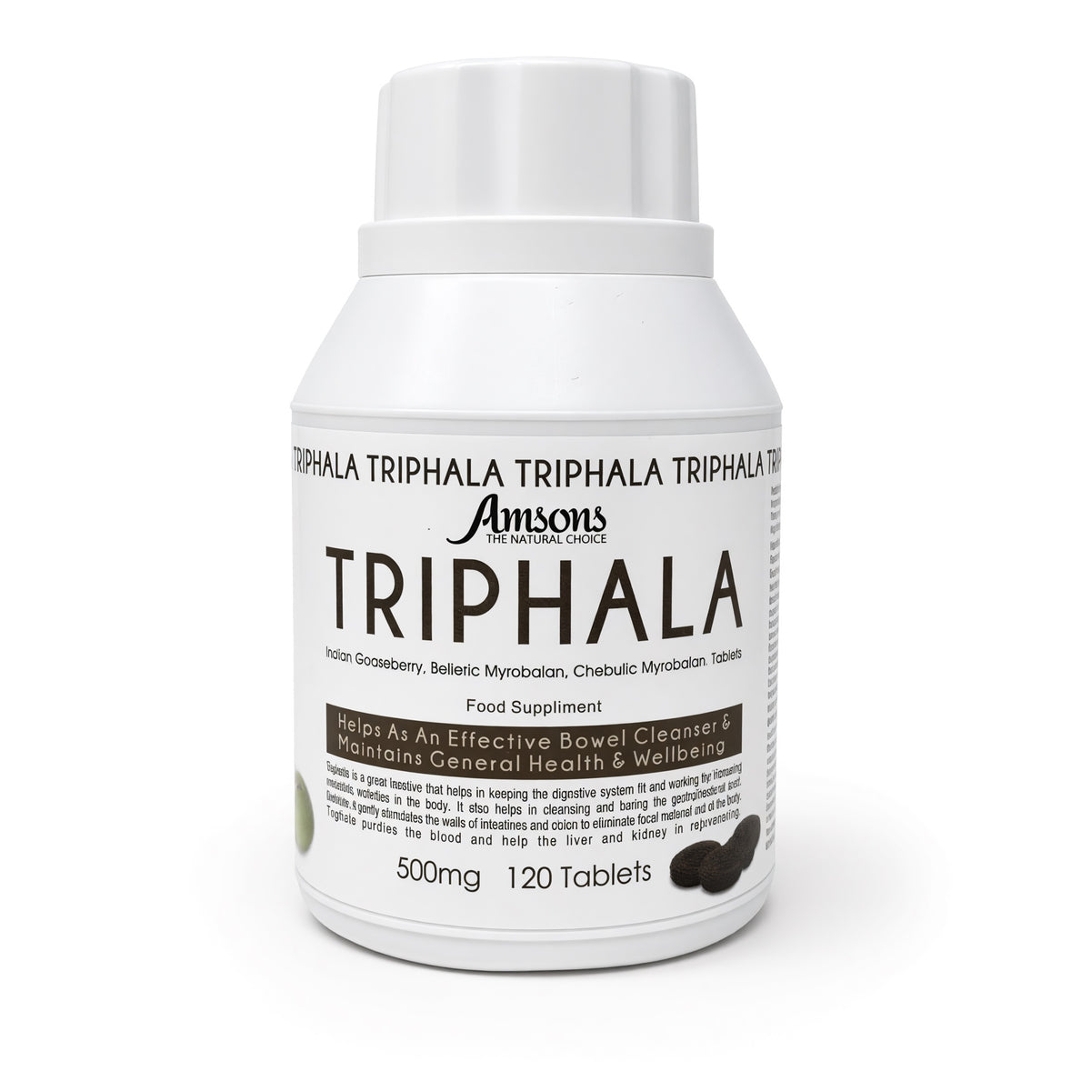 Triphala Capsules Food Supplement 120 Tablets