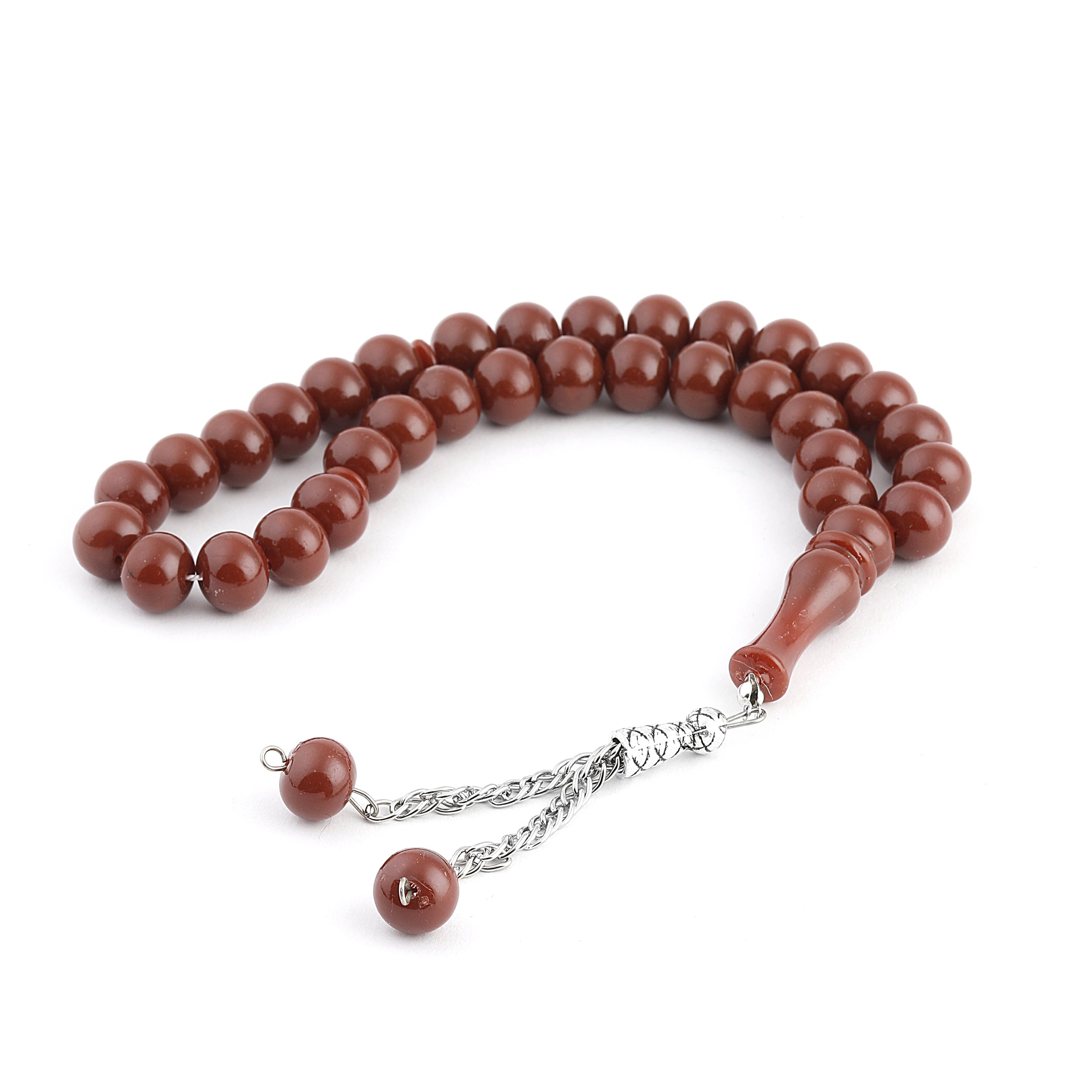 Turkish 33 Bead Plain Tasbih Burgandy