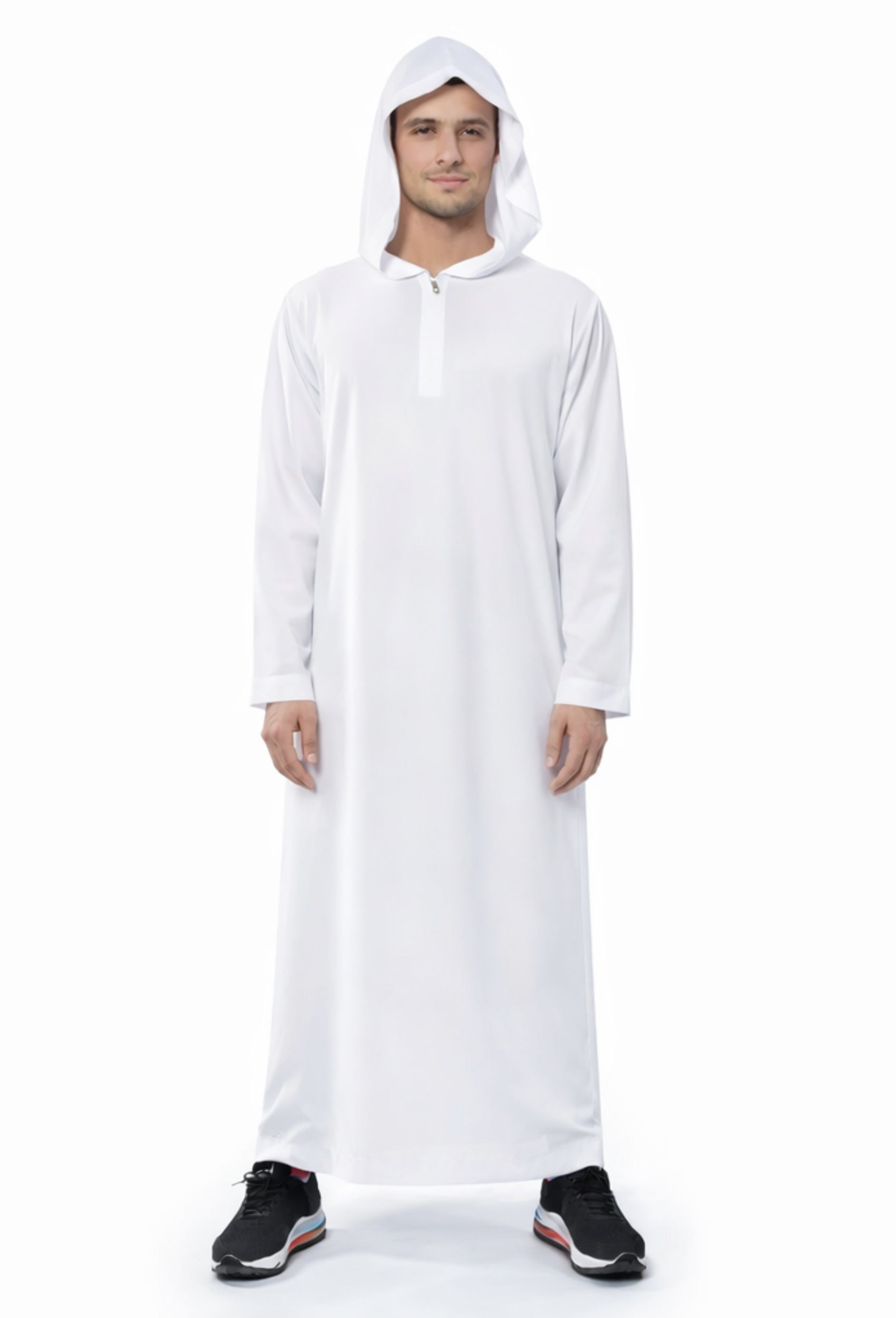Men's Hooded White Thobe 93