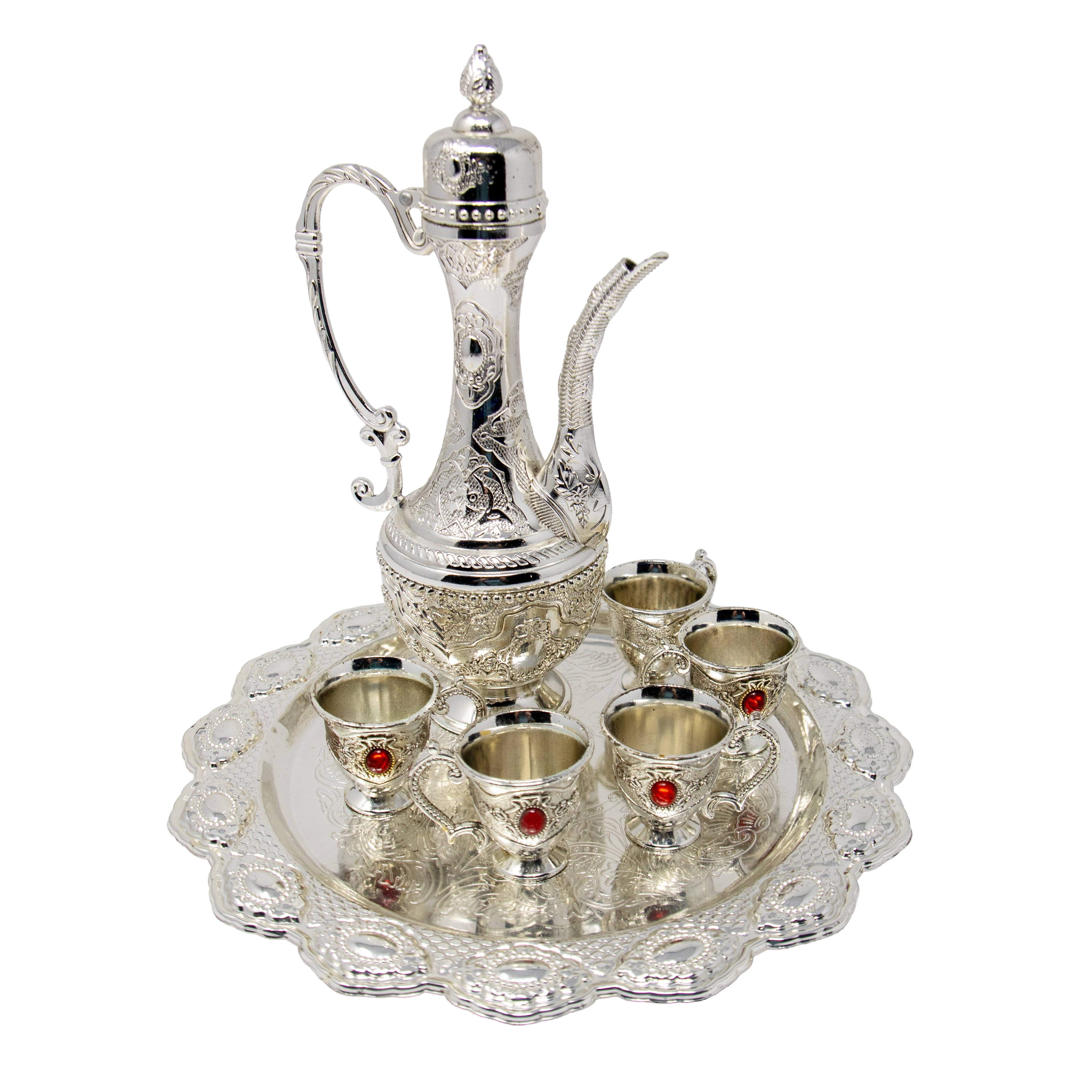 5 Cup Zamzam Set Silver YMR52
