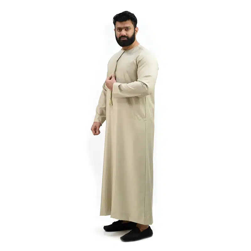Omani Tassel Cream Thobe 0019 image 2