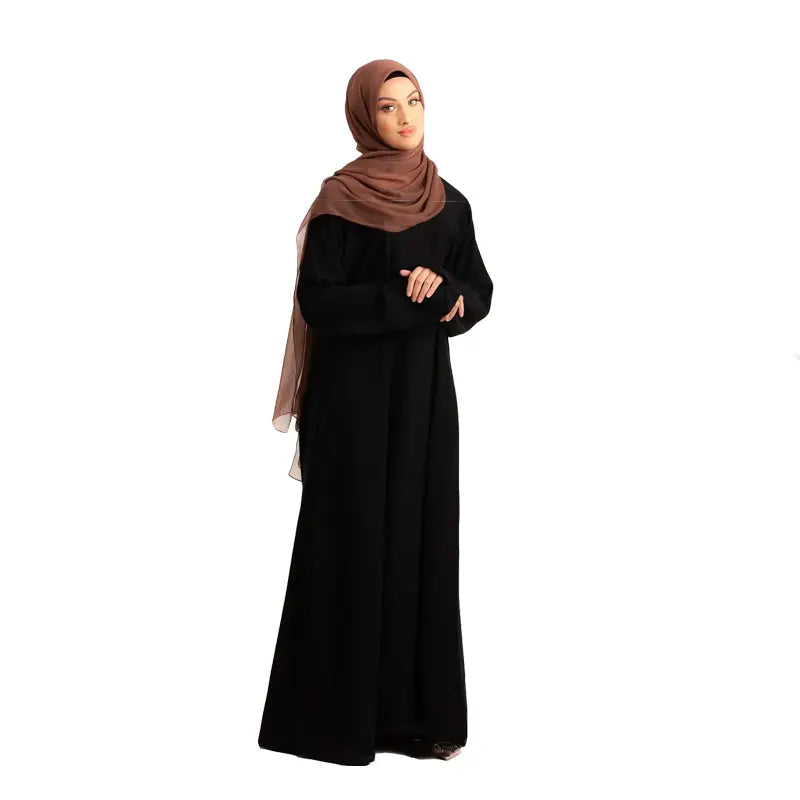 Plain Black Prayer Abaya 141