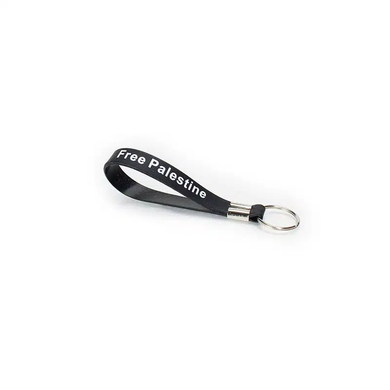 Black Free Palestine Flag Key Ring