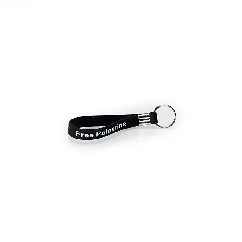 Black Free Palestine Flag Key Ring
