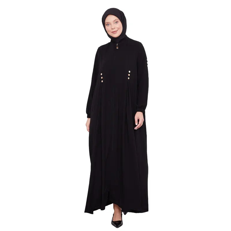 Black Exclusive Zipped Abaya
