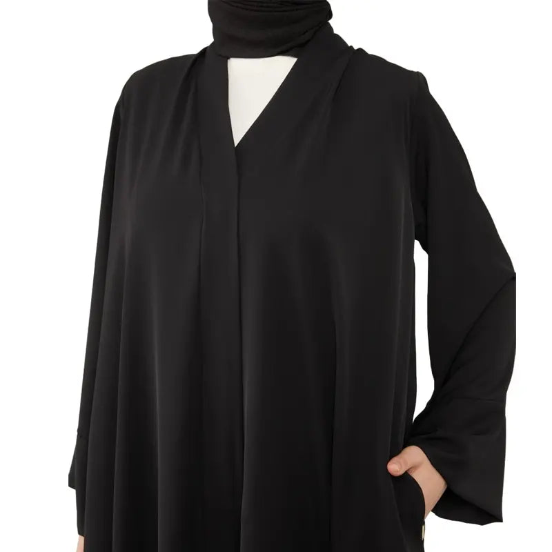 Aiyla Belted Black Abaya