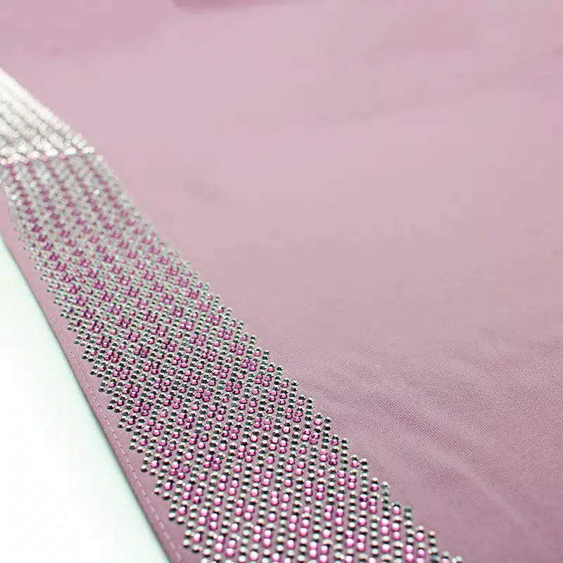 Detail Beaded Madinah Blush Pink Chiffon Hijab