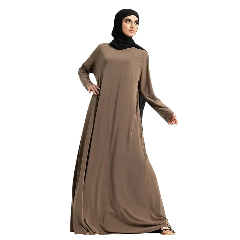 Brown Jersey Abaya