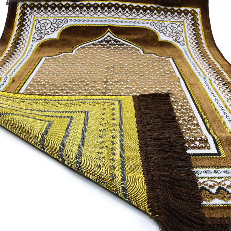 Teenager SP90 Brown & Gold Bordered Prayer Mat