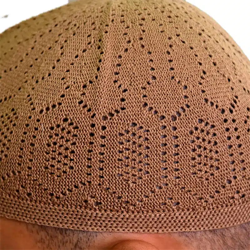 Men's Cotton Light Brown Prayer Hat image 1