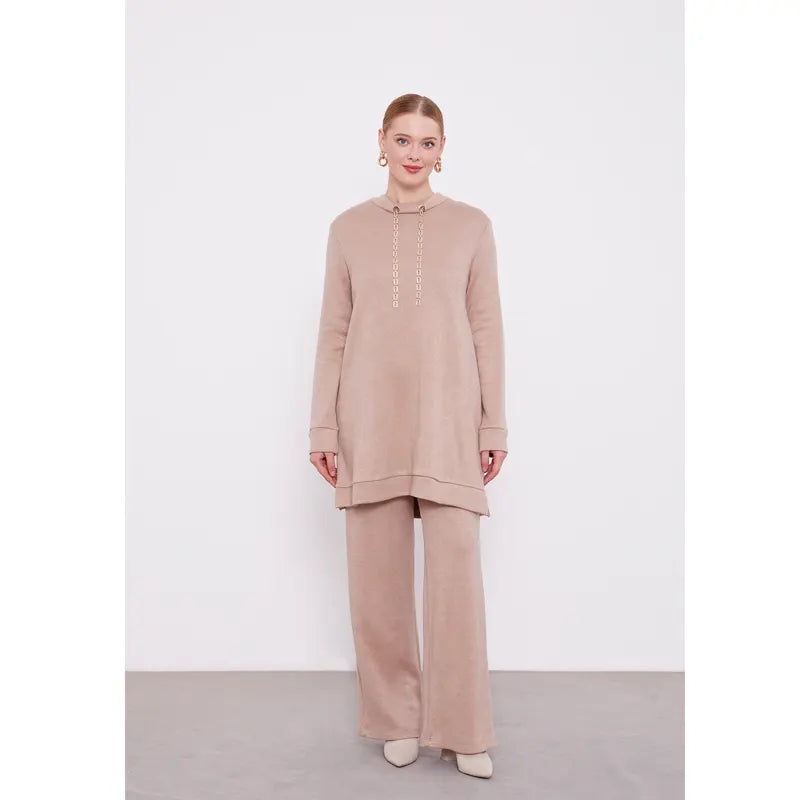 Beige Cashmere Co-Ord Set