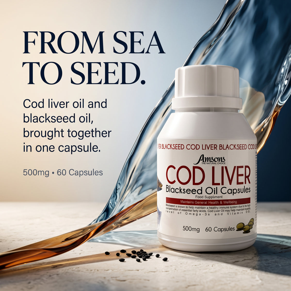 Cod Liver Blackseed Oil Capsules 60 Tablets