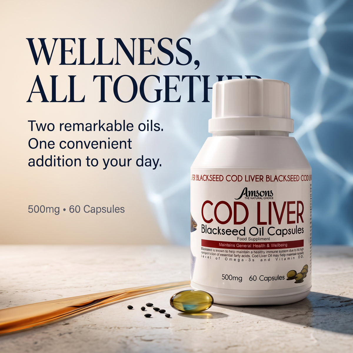 Cod Liver Blackseed Oil Capsules 60 Tablets