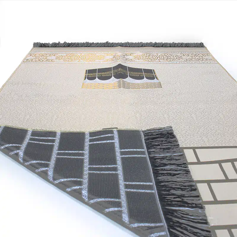 Light Weight Cream Embroidered Kaaba Prayer Mat