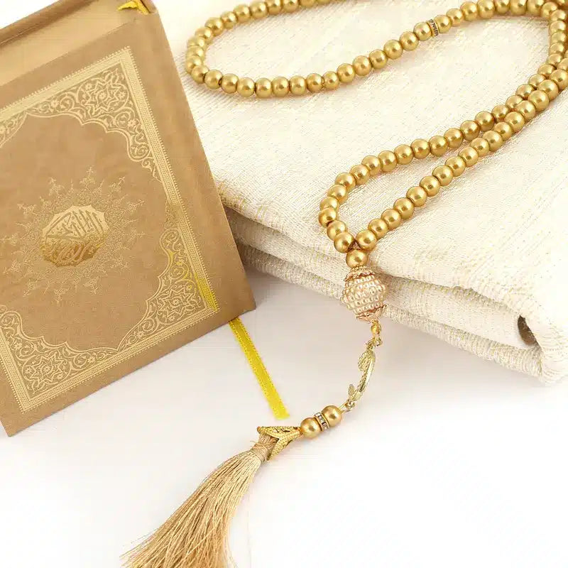 Gold Islamic Cube Quran Gift Set