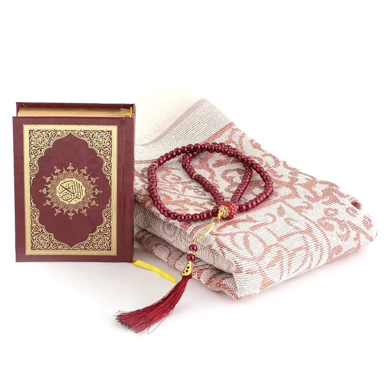 Red Islamic Cube Quran Gift Set
