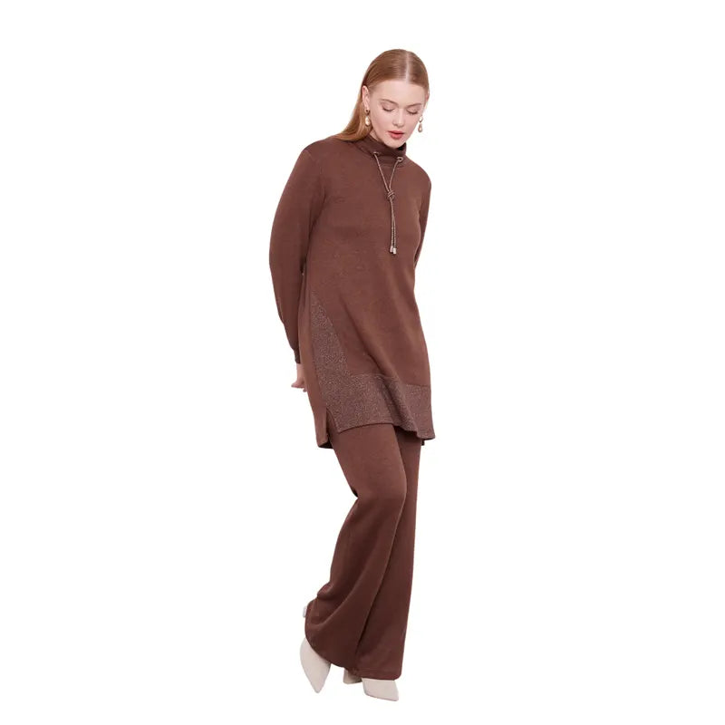 Premium Dark Brown Cashmere Co Ord