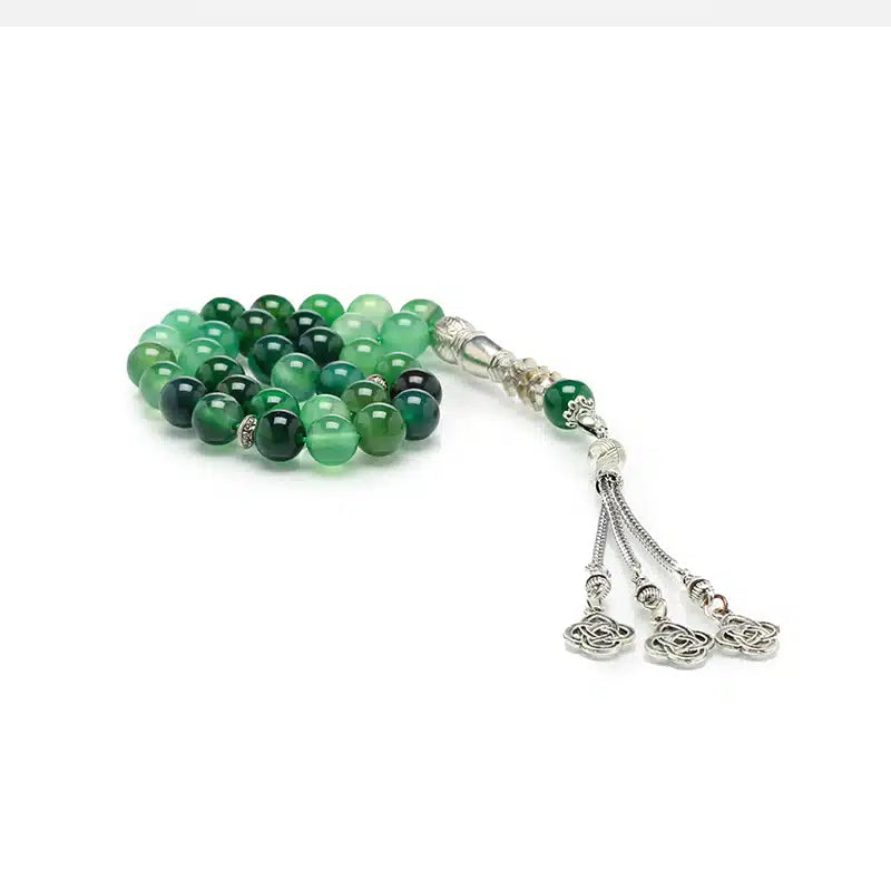 Dark Green Marble 33 Bead Tasbih
