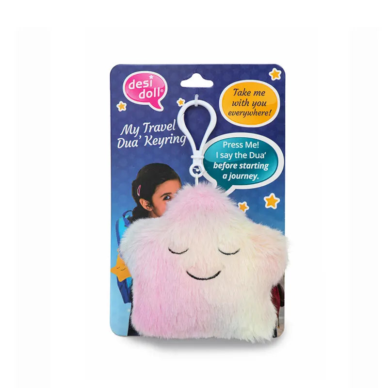 My Travel Dua' Keyring Fluffy Pink