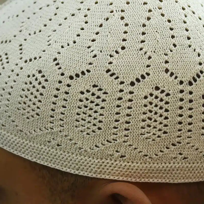 Men's Cotton Cream Prayer Hat image 1